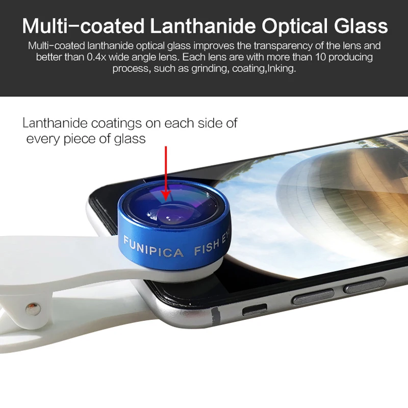 Фотообъектив для планшетов с широкоугольным объективом 0.36X недеформированным 15X