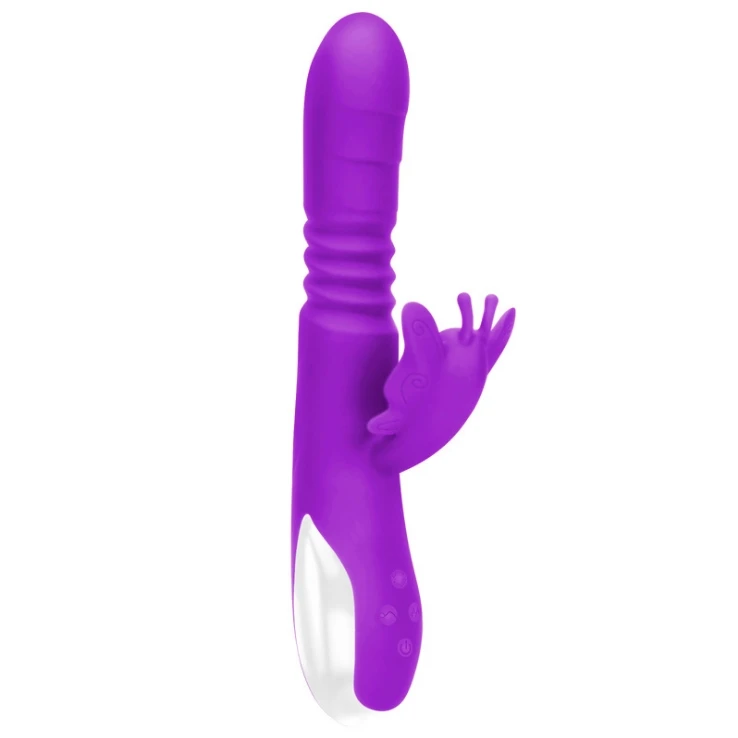 Телескопический Вибратор Кролик вращающийся 9 скоростей фаллоимитатор для