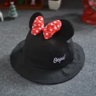 Шляпка детская хлопковая, с бантом, для девочек