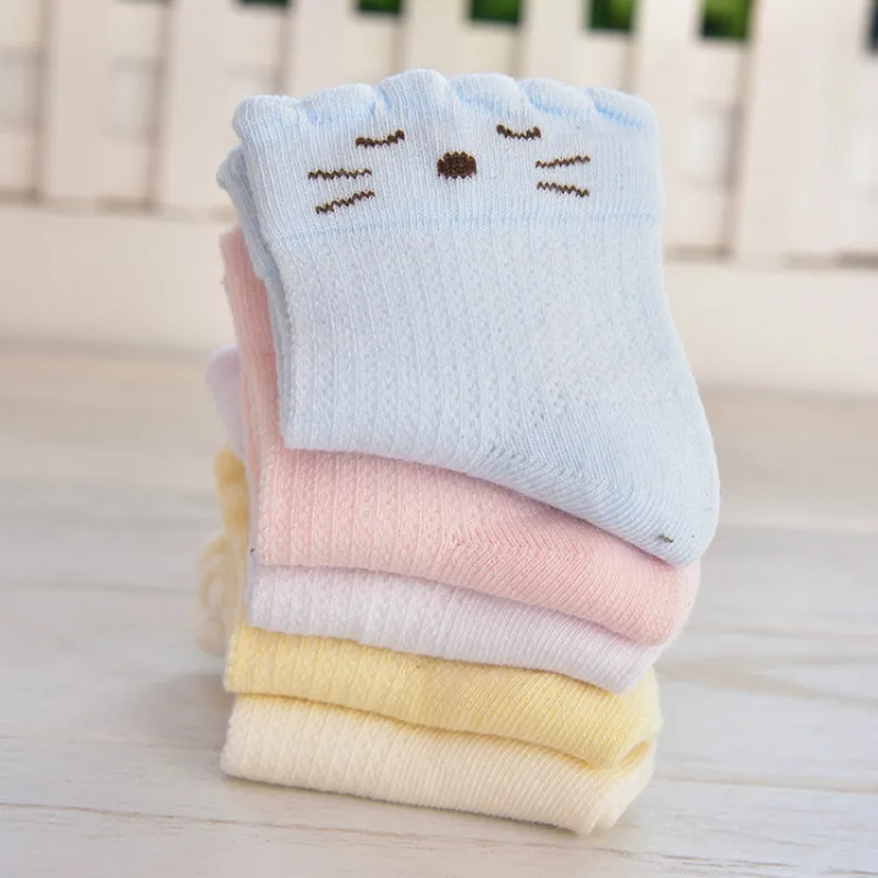 Хлопковые детские носки 2 пары/Лот весна осень милые для новорожденных с