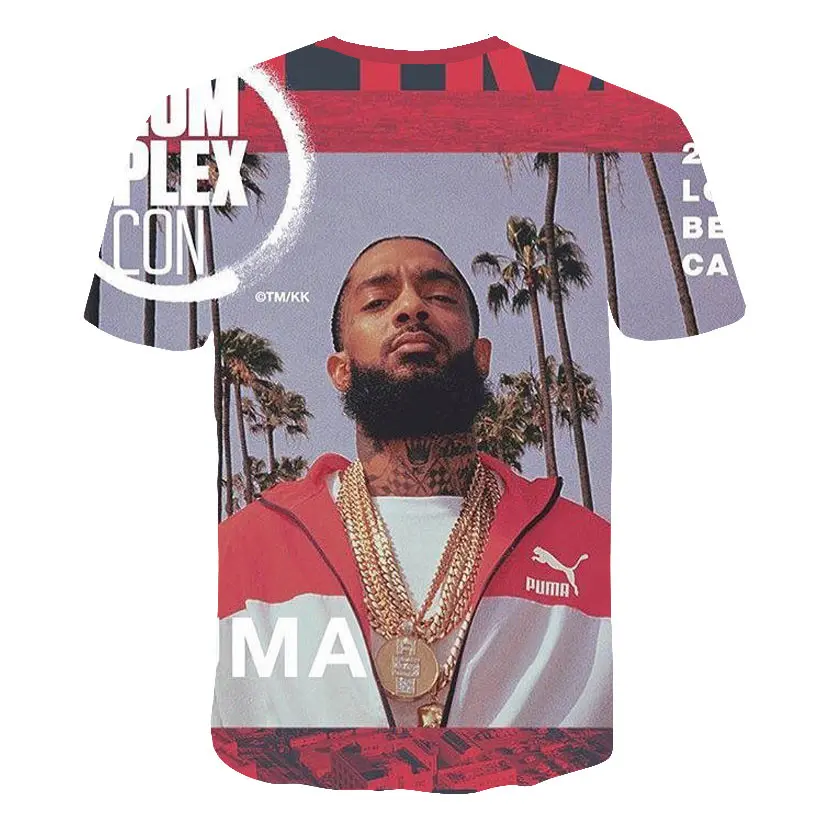Короткая футболка с принтом Rapper nipsey hussle, Мужская/женская футболка в стиле Харадзюку, хип-хоп, футболка с коротким рукавом, крутая уличная одежда nipsey hussle