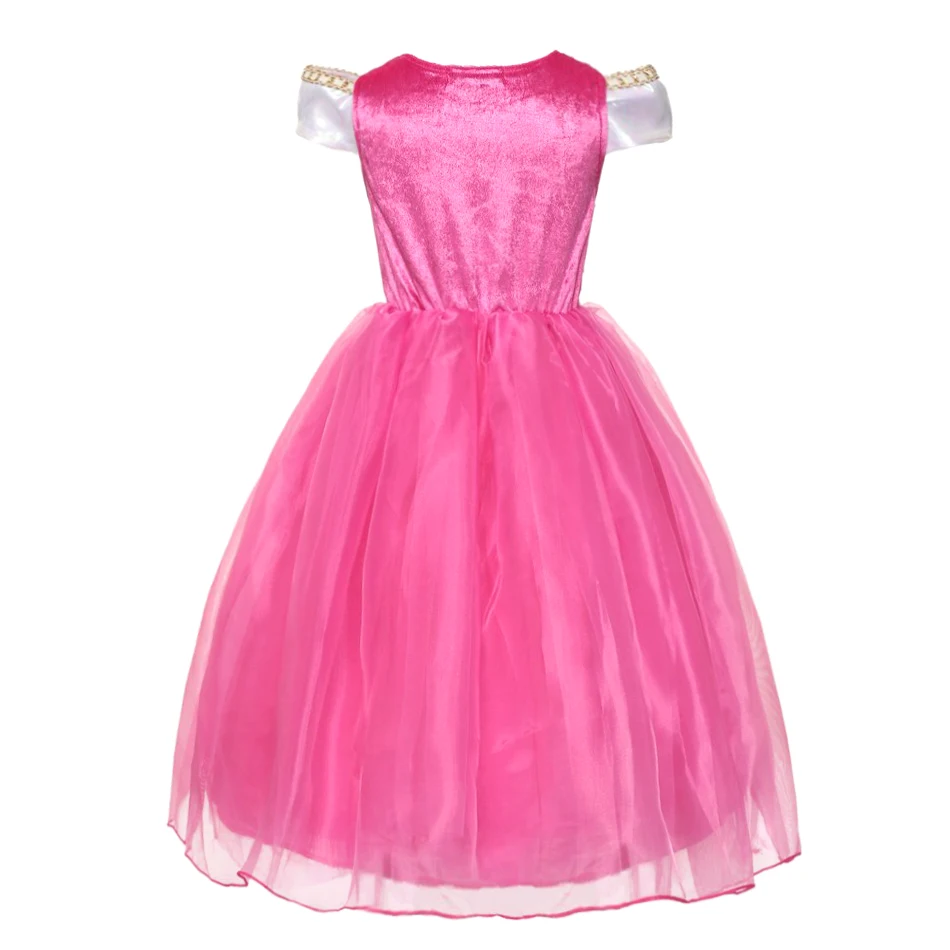 Princess Dress Aurora Costume for Girls Cosplay Gown Kids Pink Tutu Child Halloween Party Clothes Sleeping Beauty | Детская одежда и