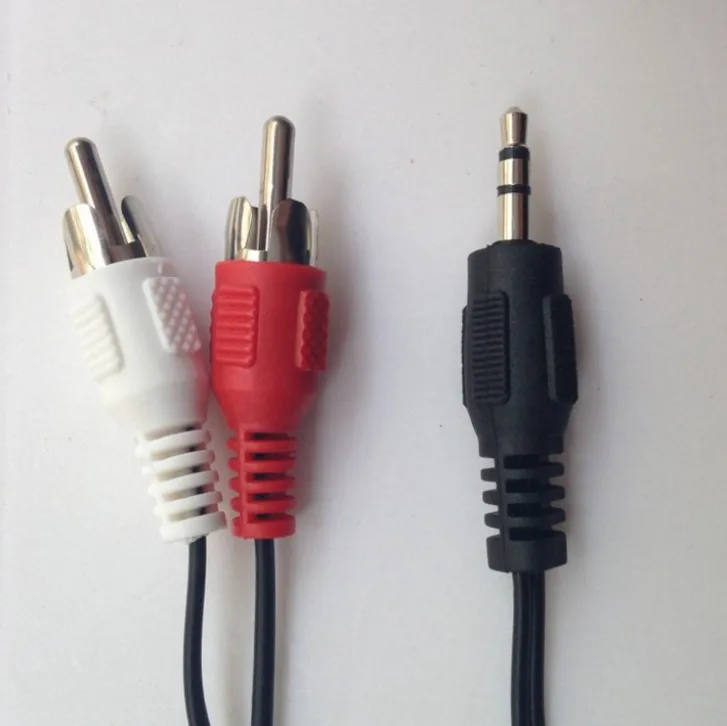 1PC 3.5mm Male Jack to 2 RCA Plug Adapter Cable Stereo Playbac Audio Video Extension Cord for DVD VCR TV AV |