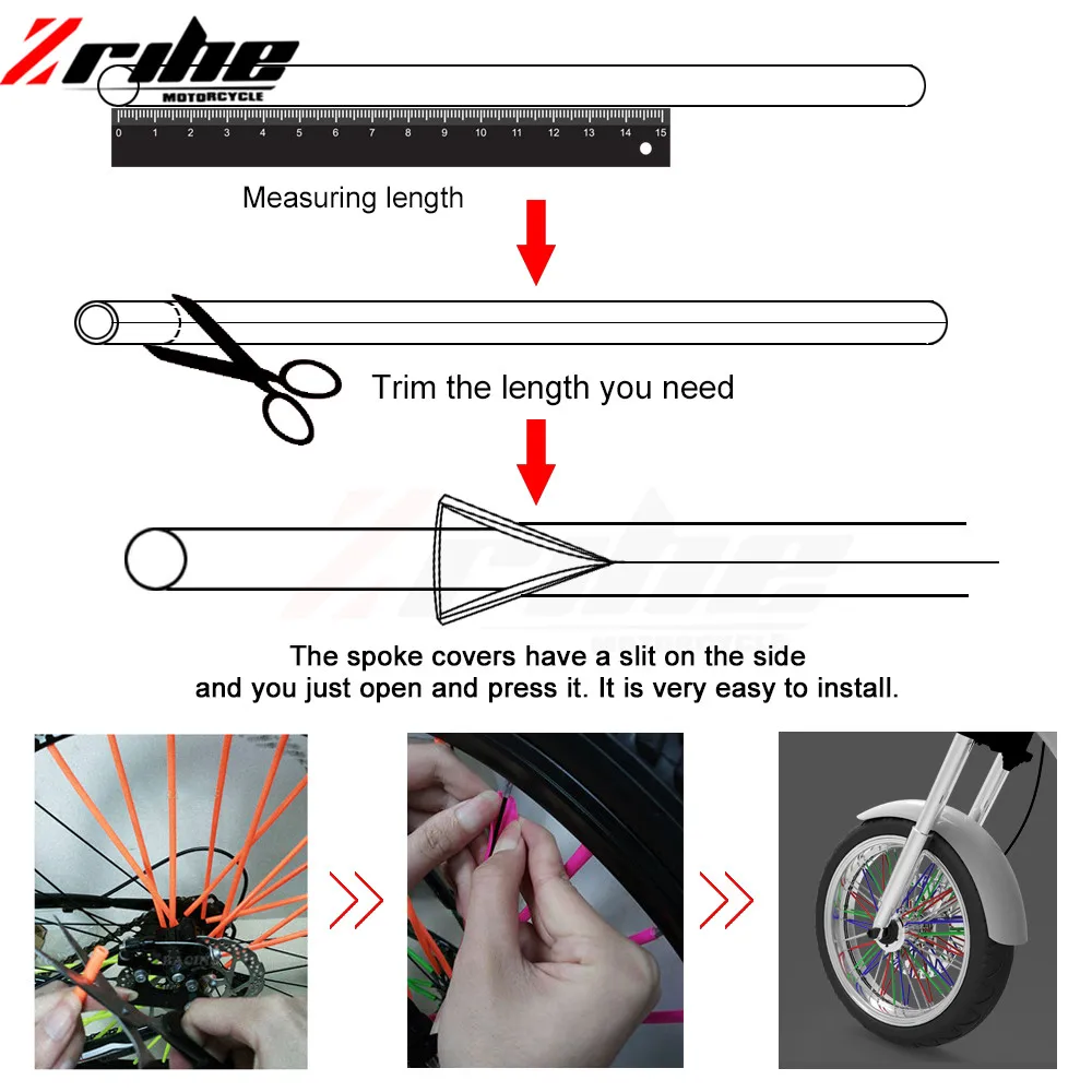 Новая мотоциклетная обувь 72 шт. обода колеса говорил Обёрточная бумага комплект