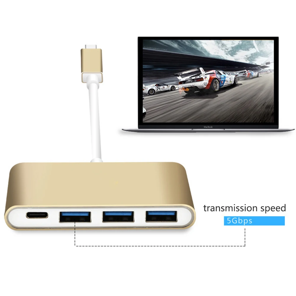 Мини-USB-кабель USB-концентратор USB 3 1 Type-C 3.0 портов для кабеля мобильный телефон Macbook