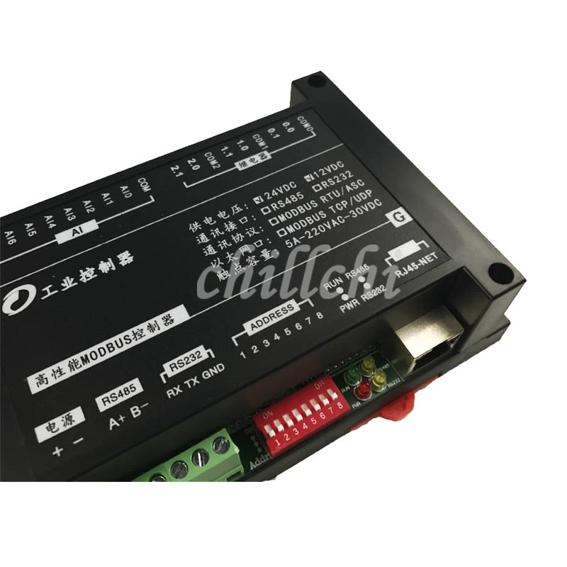 8 канальный вход для сбора аналогового сигнала/6 релейный выход/модуль Modbus TCP 220V5A