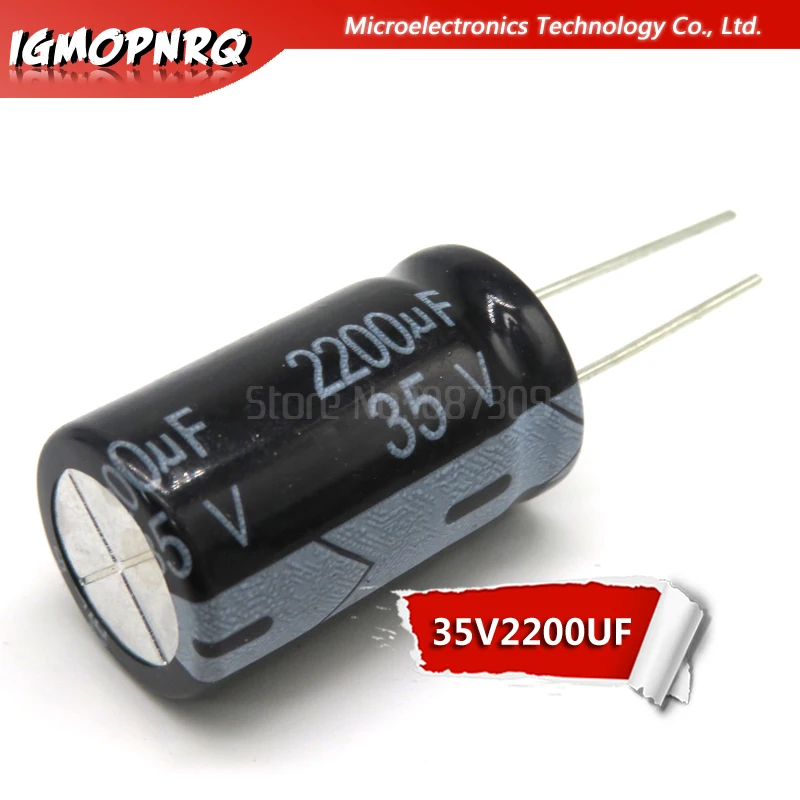 10 шт 35V2200UF 16*25 мм 2200 мкФ 35V 16x25mm Алюминиевые Электролитические Конденсаторы DIP |