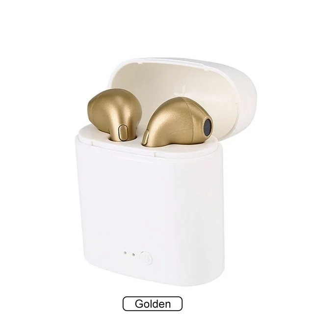 Double gold TWS Bluetooth наушники Handfree гарнитура беспроводные наушники спортивные беспроводные наушники стерео fone Auriculares с зарядной коробкой - Цвет: Double gold