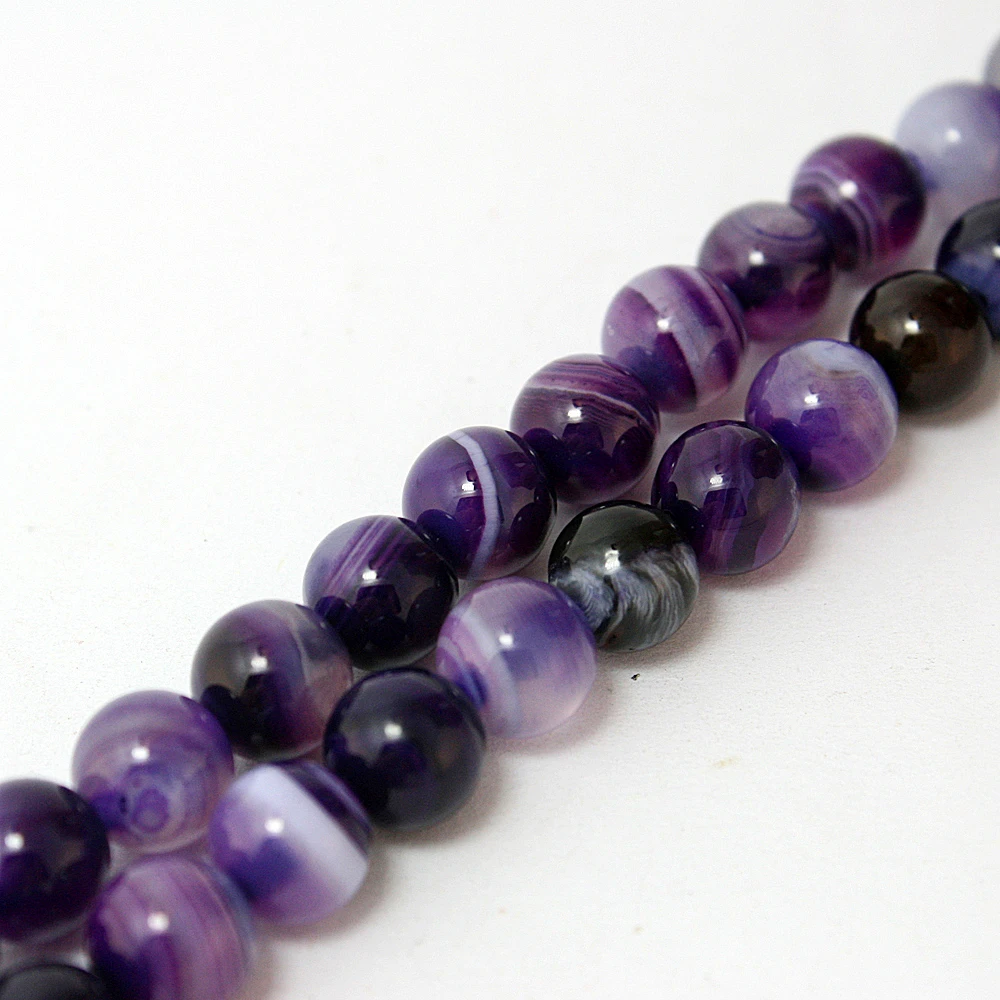 Лидер продаж! Бусины Из Натурального фиолетового Агата 4/6/8/10 мм|loose stones|bead strandsstone fashion |