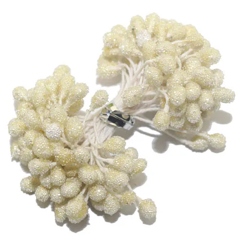5mm Glass 75PCS CCINEE цвета слоновой кости/бежевый цветок тычинки розы 1 мм/3 мм/5 мм для украшения торта/ремесла/нейлон цветок DIY подарок аксессуары - Цвет: 5mm Glass 75PCS