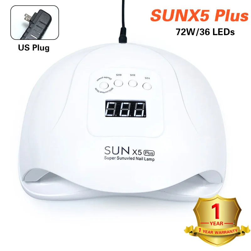 SUNX5 plus White 72 Вт/90 Вт Солнечная светодиодная УФ-лампа для ногтей лампа для маникюра 42 шт. светодиодный бисер Сушилка для ногтей для отверждения ногтей Гель-лак лампа для ЖК-дисплея Инструмент для ногтей - Цвет: SUNX5 plus White