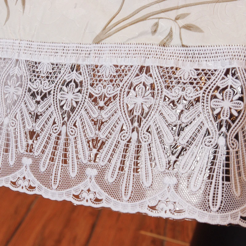 PVC Waterproof Oilproof Tablecloths Popular Embroidery Table Cover for Round Tablecloth Home Hotel Banquet | Дом и сад