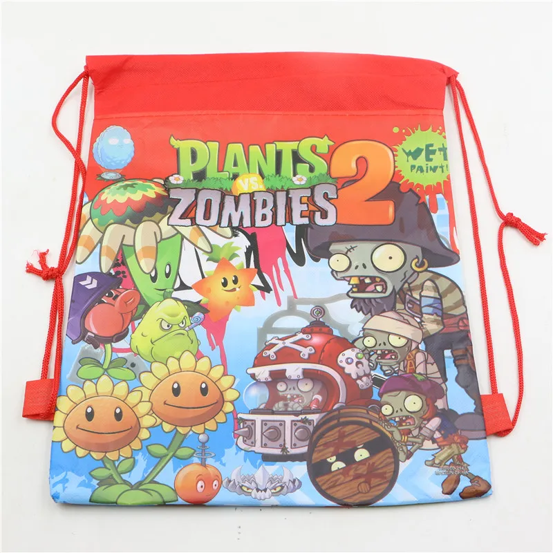 Plants vs Zombies Decoration Baby Shower Kids Favors Theme Non-Woven Fabric Drawstring Bags Backpack Birthday Party Supplies | Дом и сад