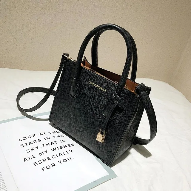 22cm blacn handbags Женская сумка роскошные сумки дизайнерские с замком высокое качество сумка через плечо из искусственной кожи зеленая сумка через плечо OL дамская сумочка кошелек - Цвет: 22cm blacn handbags