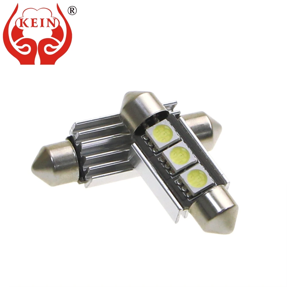 KEIN 2 шт. Festoon светодиодный CANBUS 36 мм 39 Авто 5050 3smd внутренний светильник для Чтения