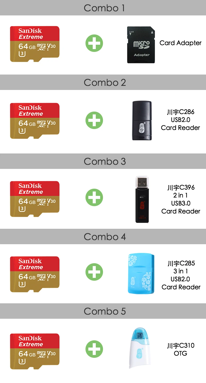SanDisk Extreme tarjeta micro sd card class 10 64gb Memory Card microSDXC U3 v30 90MB/S Microsd Cartao de Memoria TF | Компьютеры и