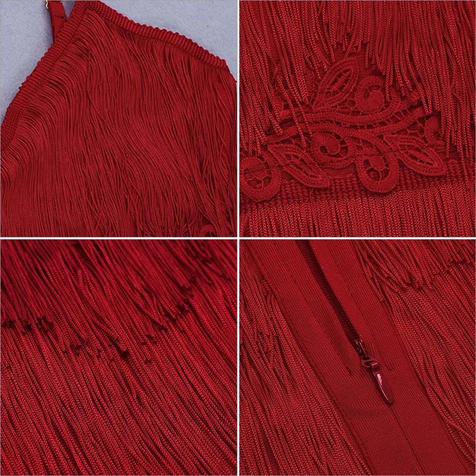 Seamyla новинка облегающее Бандажное платье Vestidos 2019 летнее сексуальное красное