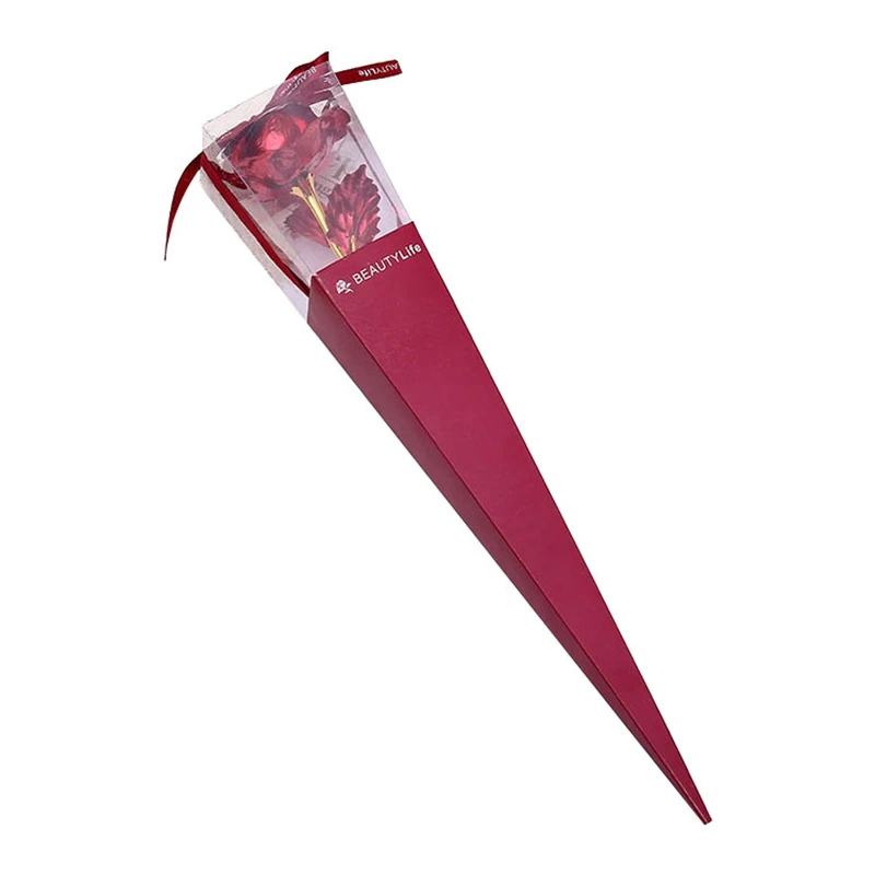 1 шт. популярные подарки на день Святого Валентина золотой цветок розы из фольги