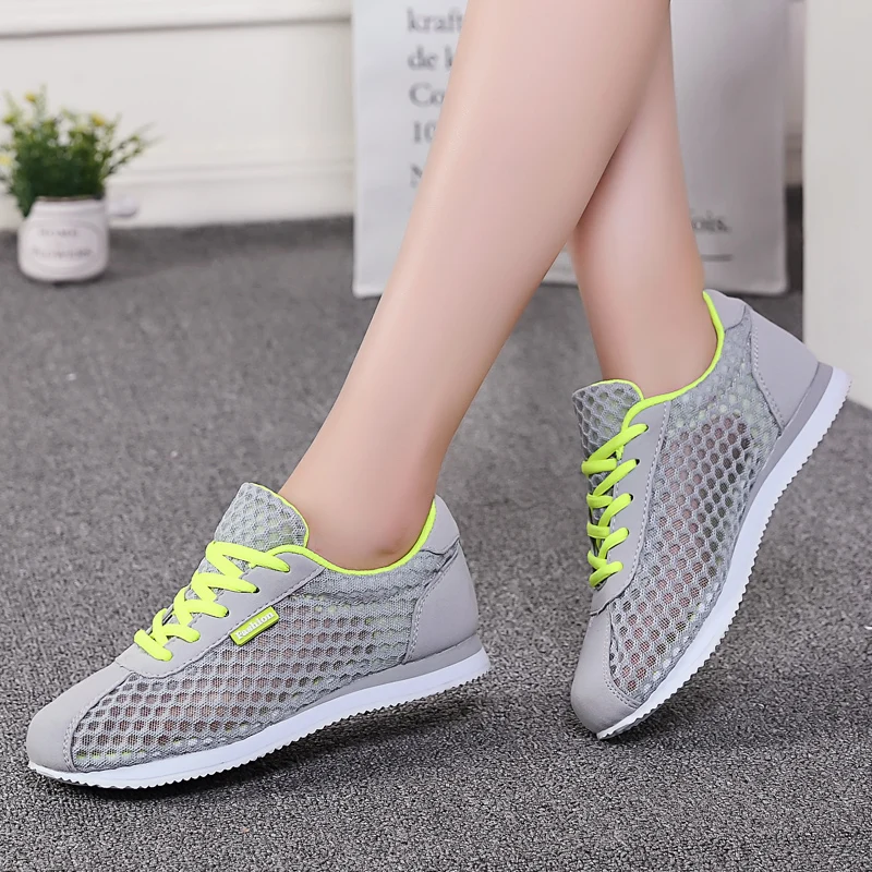 Новинка года; tenis feminino; женская мягкая спортивная обувь; светильник; женская обувь для тенниса; женские устойчивые спортивные кроссовки; недорогие кроссовки - Цвет: Серый