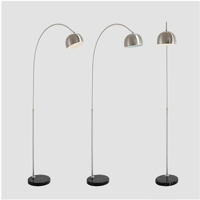 Напольная Лампа из скандинавского мрамора складные поворотные Серебристые