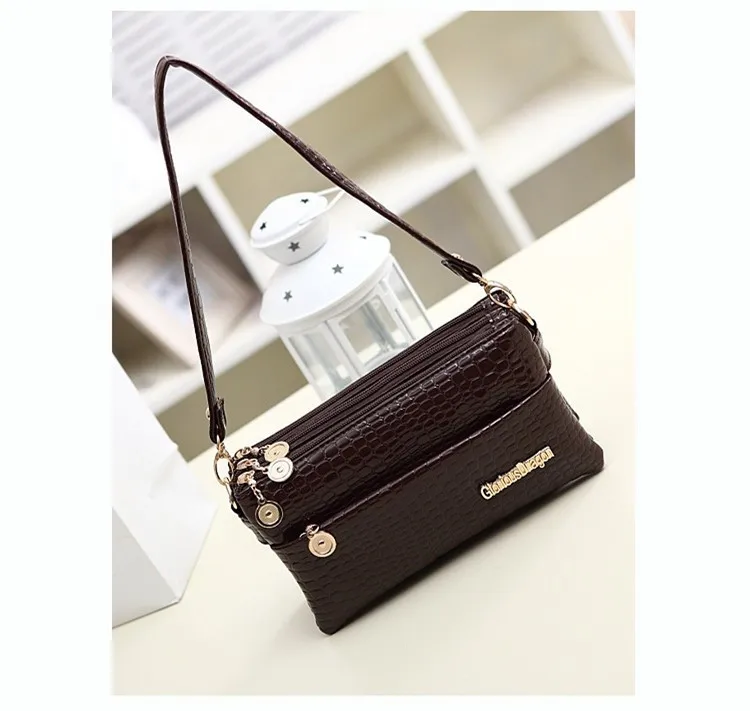 Маленькая сумка через плечо Bolsas Femininas, Сумка с узором «крокодиловая кожа», женские сумки-мессенджеры для женщин, новая черная сумка DJ20