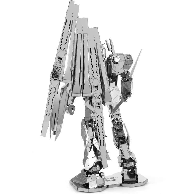 3D DIY металлическая меховая модель воина, сборные игрушки для Gundam RX-93 из нержавеющей стали, серебряная стереоскопическая металлическая головоломка