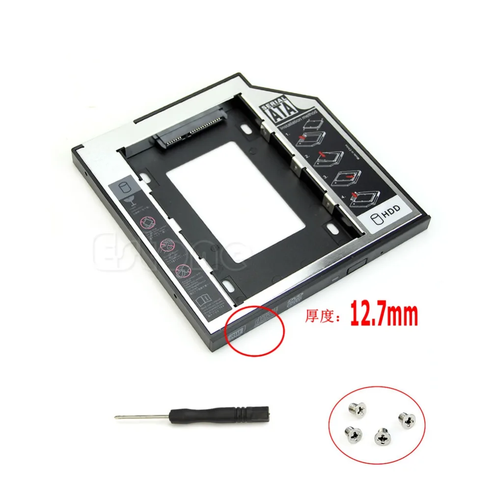 12 7 мм SATA 2nd HDD SSD Универсальный жесткий диск Caddy для CD DVD ROM Optical Bay|Жёсткие диски и
