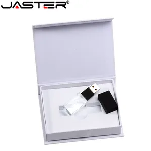 JASTER New Custom LOGO Crystal Usb 2.0 Memory Flash Drive with Gift Box 2GB 4GB 8GB 16GB 32GB 64GB (Over 10pcs Free Logo)