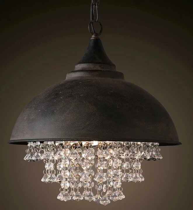 Винтажные кристалл железа подвесной светильник/Классический светильник для