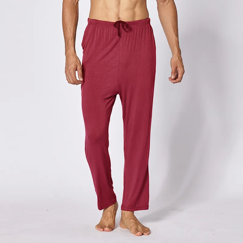 Пижамные штаны для мужчин мужские мягкие удобные шнурок Домашняя одежда из