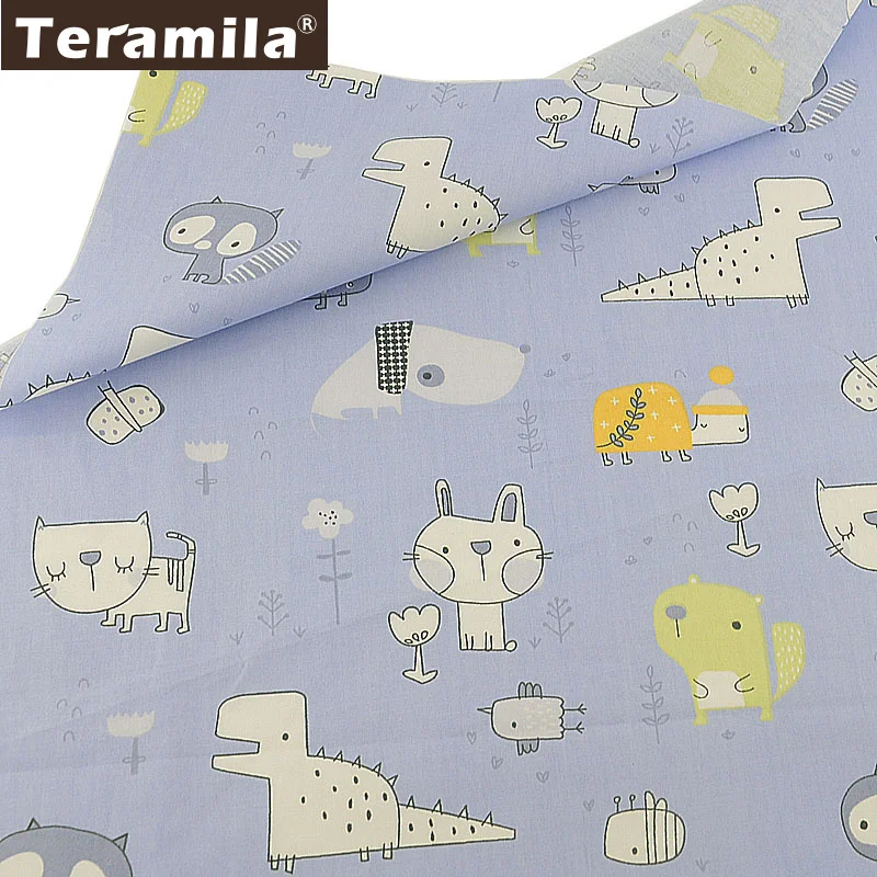Teramila 100% хлопок ткань скрапбукинга материал для шитья самодельный светло