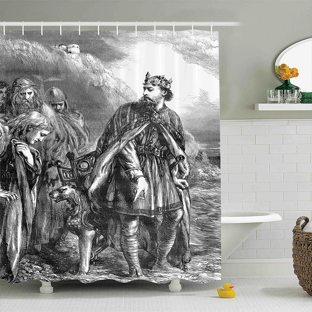 Викторианский старинные газеты искусство King Canute древних цивилизаций истории
