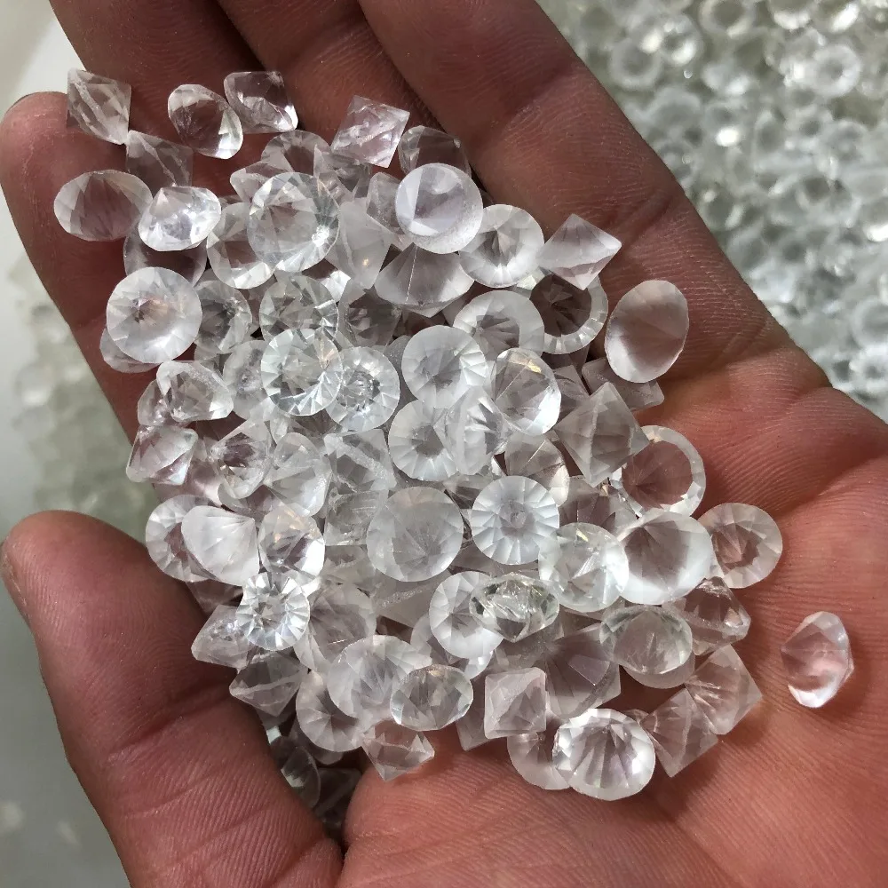 Алмазный стеклянный конфетти Разбрасыватели для стола clear fill ваза Декорация | Дом