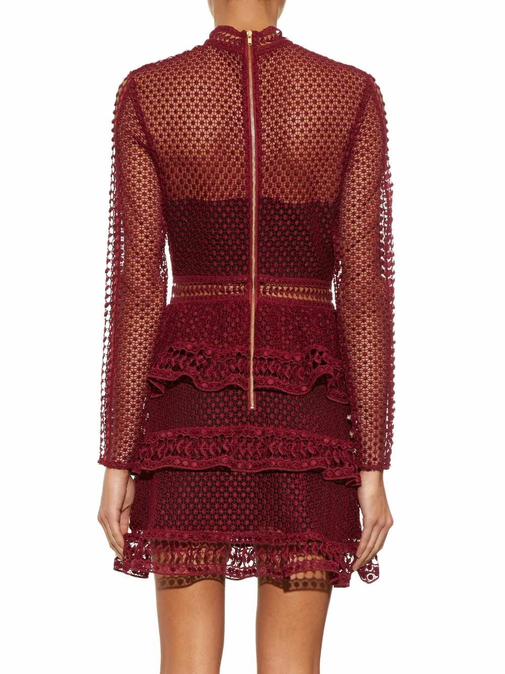 Осень 2016 красное платье с длинным рукавом мини-платья для женщин | Женская одежда