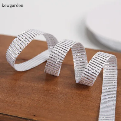 Kewgarden Horizontal Stripes Ribbons 12mm DIY Hair Bow Satin Ribbon Handmade Tape Garment Accessories Packing Riband 25 Yards | Дом и сад