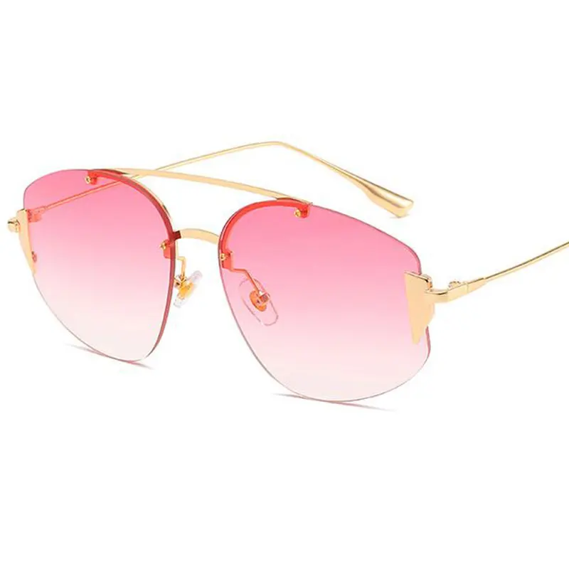Модный бренд, новые солнцезащитные очки для девушек, роскошные брендовые дизайнерские женские очки для вождения, летние пляжные солнцезащитные очки без оправы