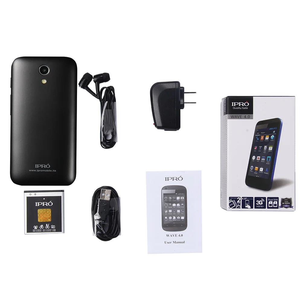 IPRO ВОЛНА 4.0 Смартфон MTK6572 Dual Core ОПЕРАТИВНАЯ ПАМЯТЬ 512 М ROM 4 Г Celular Android 4.4