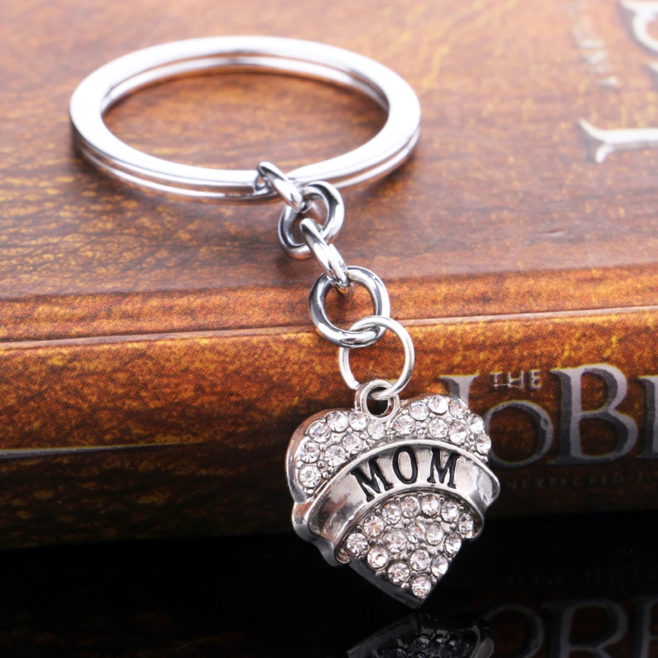 Хрустальное сердце MOM брелки ювелирные изделия матери подарки брелоки Jewelry Семья