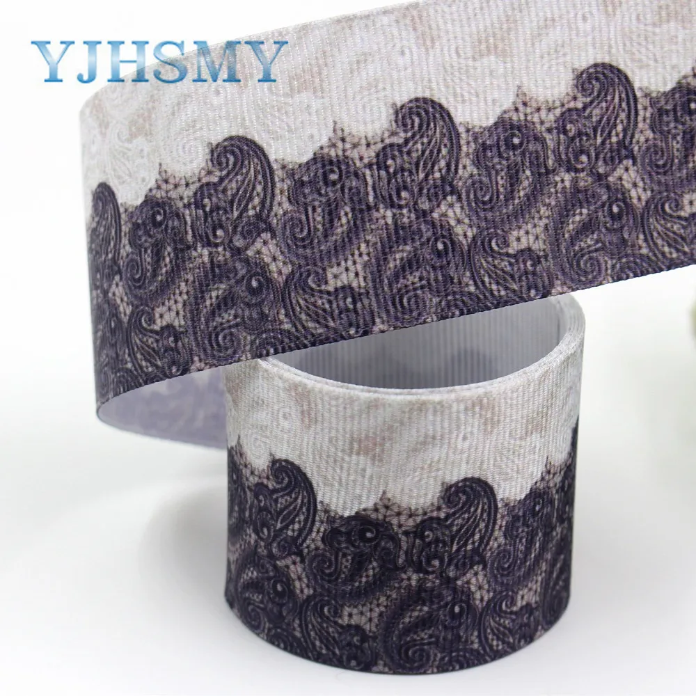 YJHSMY I-19308-545 38mm 10yards flower Thermal transfer Printed grosgrain Ribbons bow cap DIY handmade accessories decorations | Дом и сад