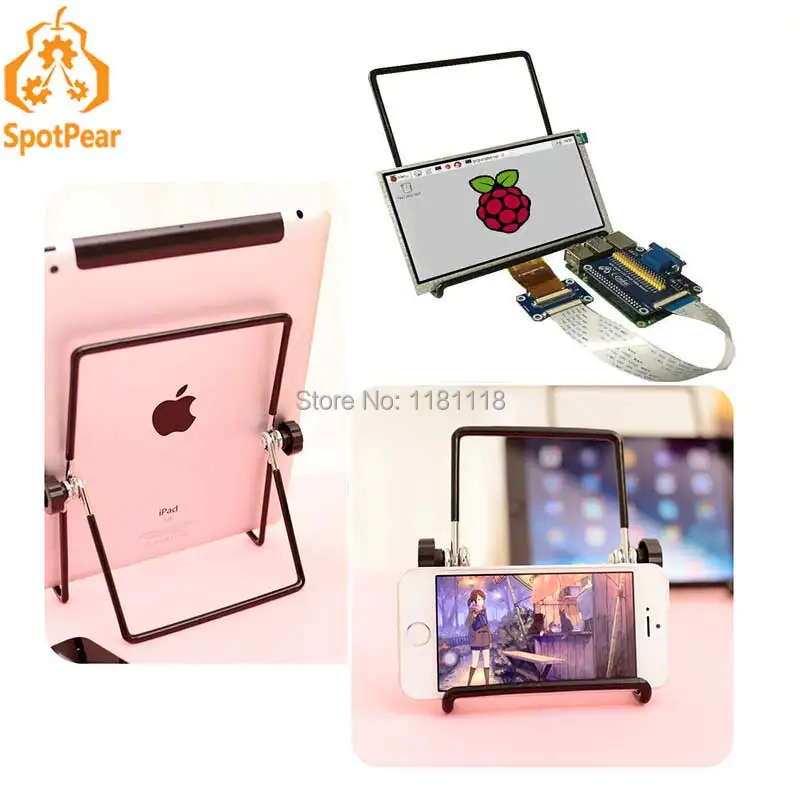 Raspberry PI LCD держатель Подставка Кронштейн для 5 дюймов 7 10 1 телефон ipad железный