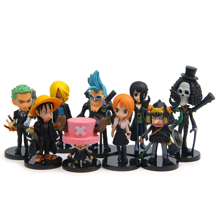 9 шт./компл. фигурка из фильма сильный мир Luffy Zoro Sanji Franky измельчитель Робин мини