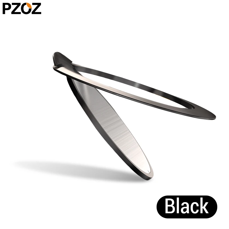 Black PZOZ Finger Ring Holder for Samsung S9 S8 General Phone ring 360 Degree phone stand Magnetic Car Bracket Stand Phone Accessories - Цвет: Black