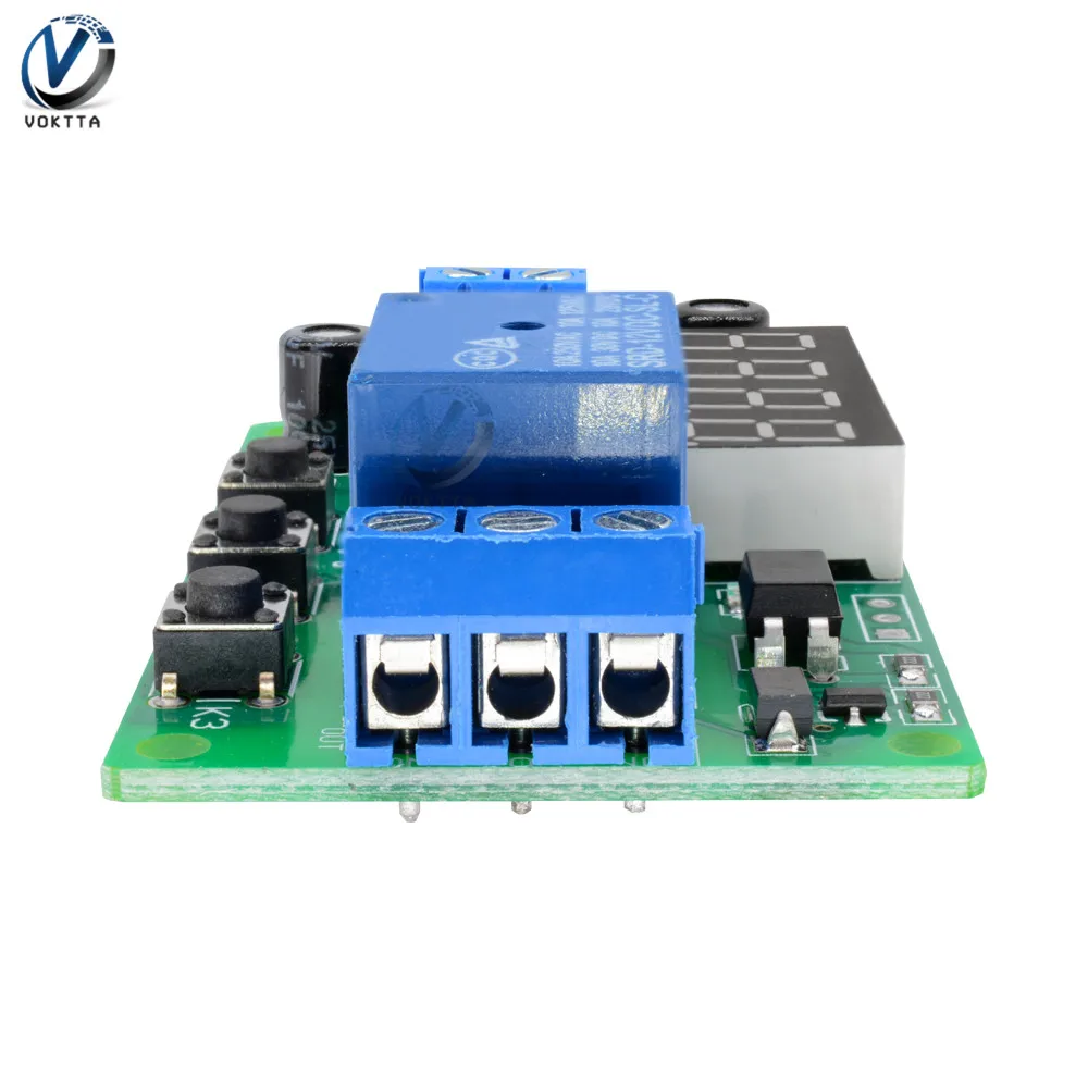 12V Timer Relay Digital LED Display Multifunction Electricity Delay Time Control Board Switch Self-lock Cycle Module | Обустройство