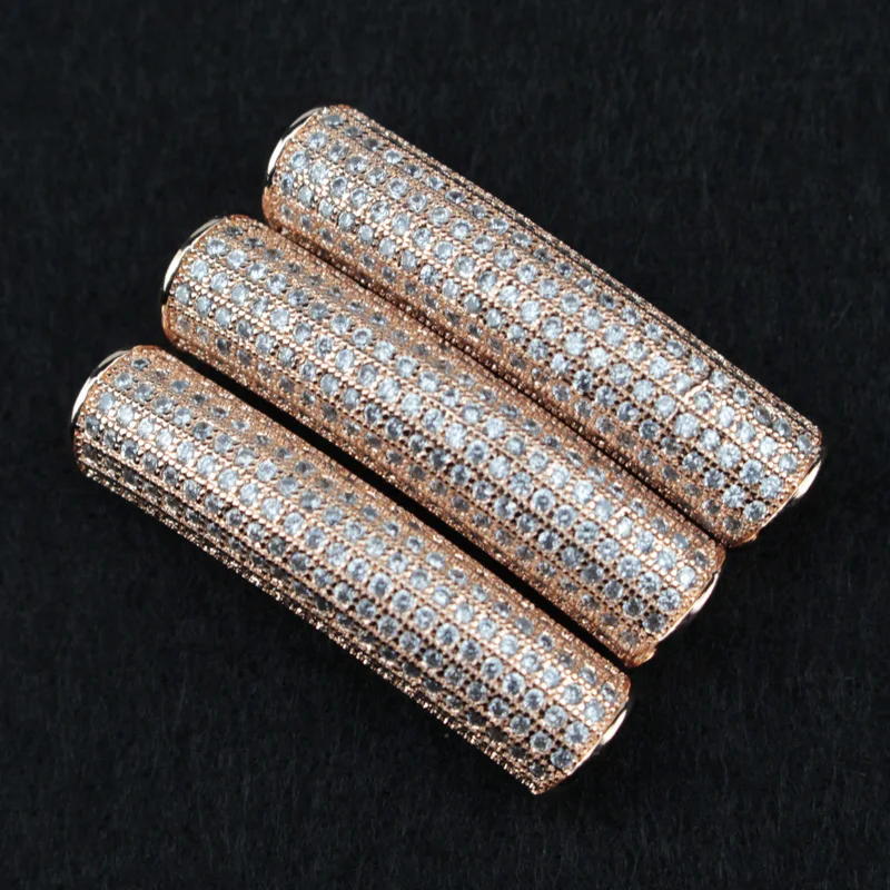 

8x9x37 мм бусины в форме колонны с кристаллами металлические медные бусы DIY свободные бусины для изготовления ювелирных изделий 1 шт. оптовая п...