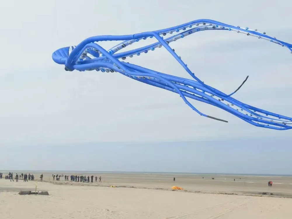 Ripstop одного линии воздушных змеев дети тренер Рыбалка volant спорт 3d воздушных змеев летающую программное обеспечение черный Paul Осьминог Кайт devilfish