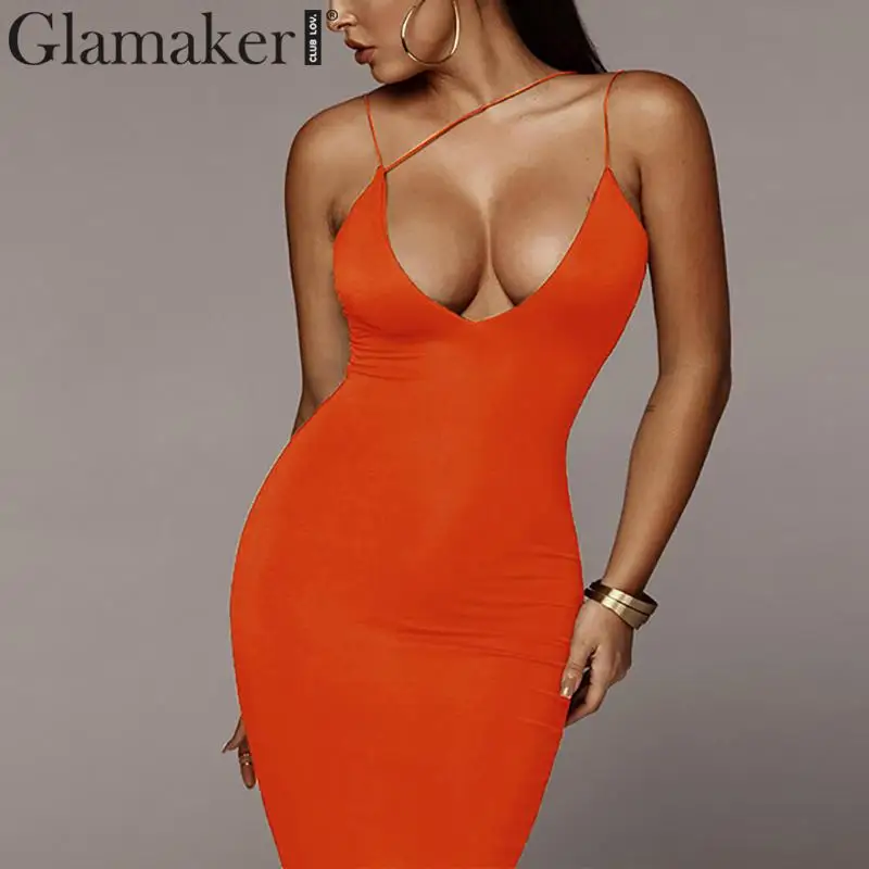 Гламурное платье с v-образным вырезом Черное длинное трикотажное Для женщин