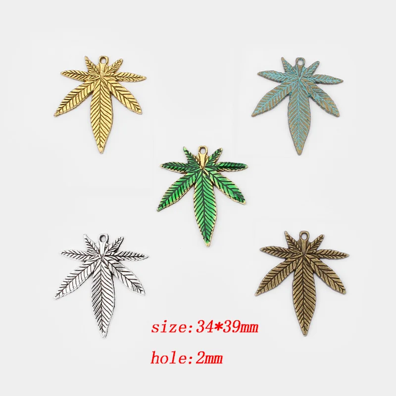10 шт. подвески в виде кленового листа|pendant leaf|weed leaf charmscharm pendant |