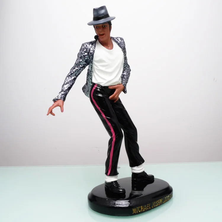 

Temple painted Classic Mike Jackson Figurine Performance Moonwalk Dancing Sculpture Decoration Craft Accessories Souvenir Gift