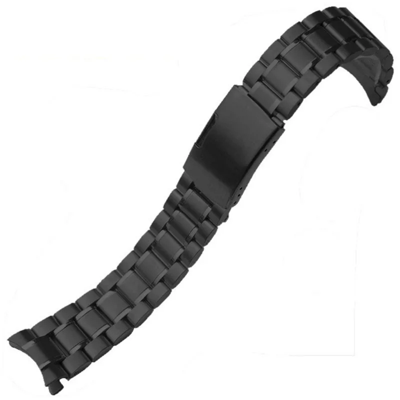 18-22mm Stainless Steel Bracelet Watch Band Strap Straight End Solid Links black | Наручные часы
