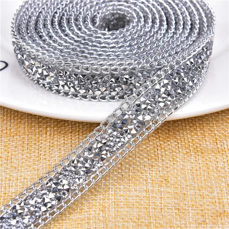 Гладить на Стразы Лента 2 ярда стразы с прямой основой украшением в виде